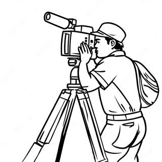 Cameraman In Action Coloring Page 5636-4609