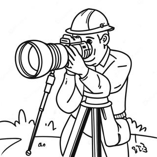 Cameraman In Action Coloring Page 5636-4610