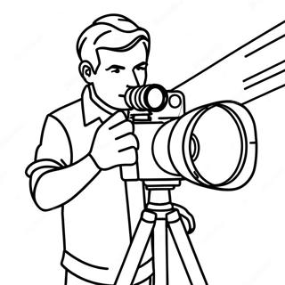 Cameraman In Action Coloring Page 5636-4611