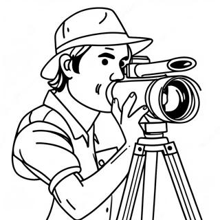 Cameraman In Action Coloring Page 5636-4612