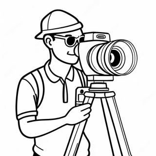 Cameraman With Camera Coloring Page 5637-4605