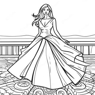 Top Model Coloring Pages