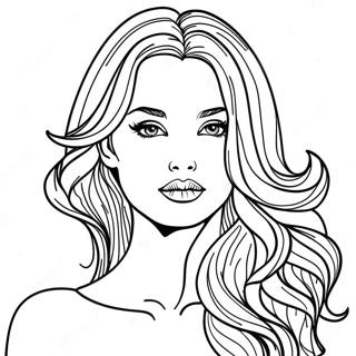 Top Model Fashion Coloring Page 56383-44990