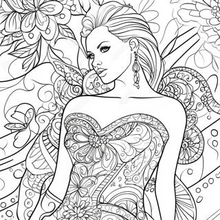 Top Model Fashion Coloring Page 56383-44992