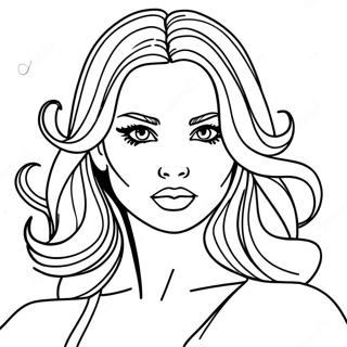 Glamorous Top Model Coloring Page 56384-44994