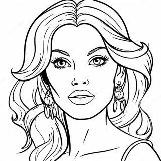 Glamorous Top Model Coloring Page 56384-44995