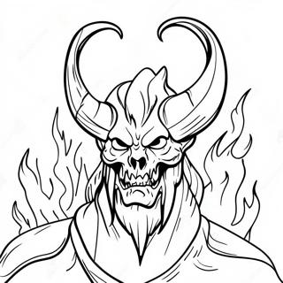 Diablo With Flames Coloring Page 56394-45005