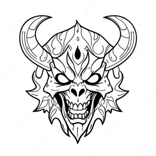 Diablo With Flames Coloring Page 56394-45006