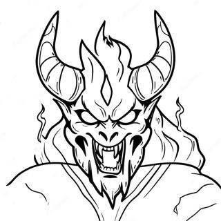 Diablo With Flames Coloring Page 56394-45007