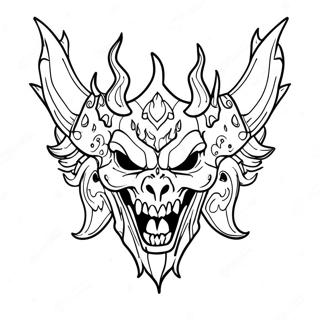 Diablo With Flames Coloring Page 56394-45008