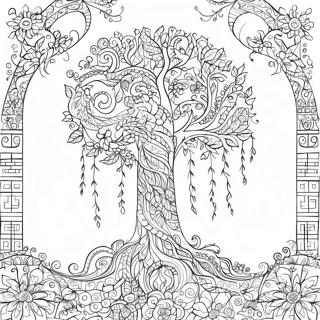 Unique Tree Of Life Intricate Coloring Page 56423-45018