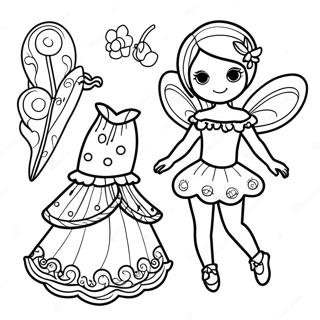 Fairy Paper Doll Coloring Pages