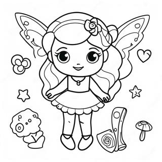 Whimsical Fairy Paper Doll Coloring Page 56434-45034