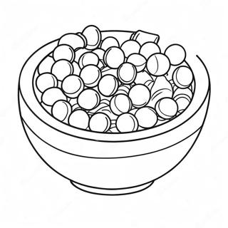 Colorful Skittles In A Bowl Coloring Page 56444-45037