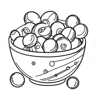 Colorful Skittles In A Bowl Coloring Page 56444-45039