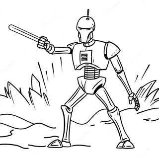 Battle Droid In Action Coloring Page 56454-45051