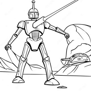 Battle Droid In Action Coloring Page 56454-45052