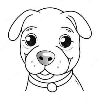 Cute Dog Face Coloring Page 56463-45059