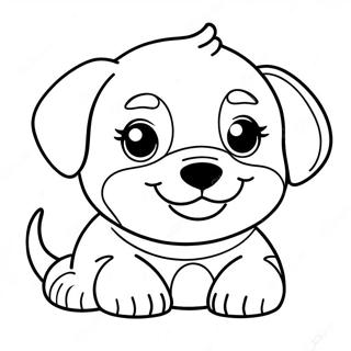 Playful Puppy Face Coloring Page 56464-45053