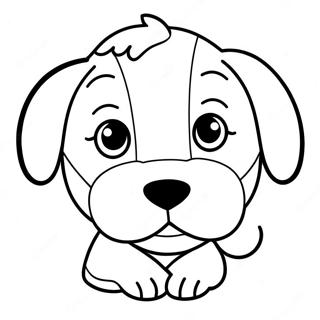 Playful Puppy Face Coloring Page 56464-45054