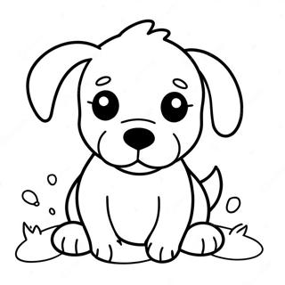 Playful Puppy Face Coloring Page 56464-45055