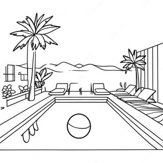 Pool Coloring Pages