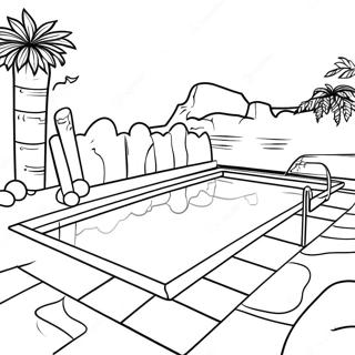 Pool Coloring Page 5646-4614