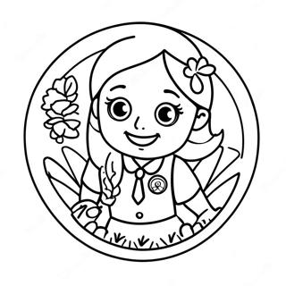 Brownie Girl Scout Logo Coloring Page 56473-45068