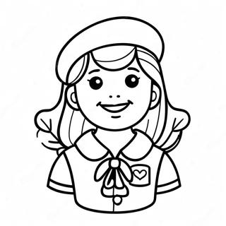 Brownie Girl Scout In Uniform Coloring Page 56474-45064