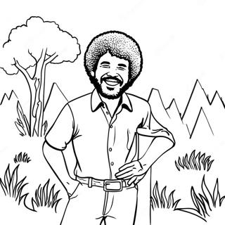 Bob Ross Coloring Page 56483-45070