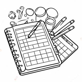 Planner Coloring Page For Kids 56493-45082