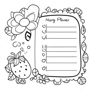 Cute Weekly Planner Coloring Page 56494-45080