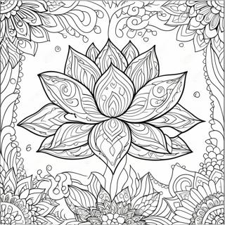 Lotus Flower Intricate Coloring Page 56503-45095