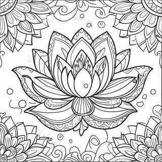 Lotus Flower Intricate Coloring Page 56503-45096