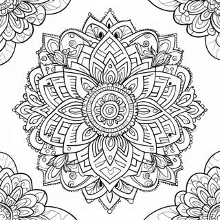 Elegant Lotus Mandala Coloring Page 56504-45088