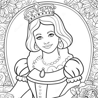 Elegant Queen Of Hearts Coloring Page 56534-45113