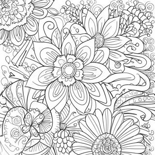 Fine Line Floral Patterns Coloring Page 56553-45127