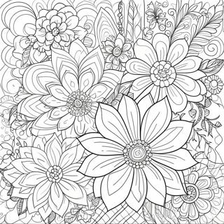 Fine Line Floral Patterns Coloring Page 56553-45128