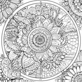 Intricate Fine Line Mandala Coloring Page 56554-45130