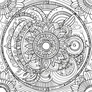 Intricate Fine Line Mandala Coloring Page 56554-45131