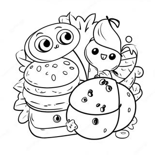 Food With Eyes Coloring Page 56563-45135