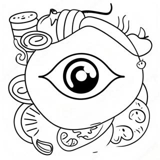 Food With Eyes Coloring Page 56563-45136