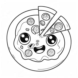 Cute Pizza With Big Eyes Coloring Page 56564-45138