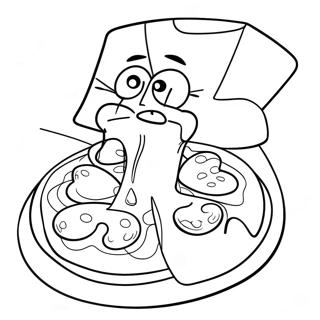 Cute Pizza With Big Eyes Coloring Page 56564-45139