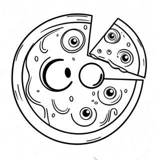 Cute Pizza With Big Eyes Coloring Page 56564-45140