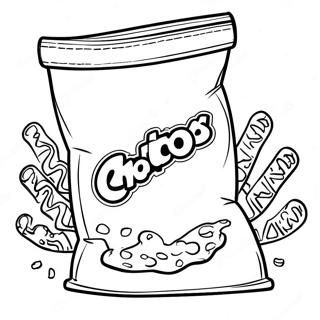 Hot Cheetos Clipart Coloring Pages