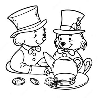 Mad Hatter Coloring Pages