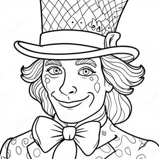 Whimsical Mad Hatter Coloring Page 56604-45169