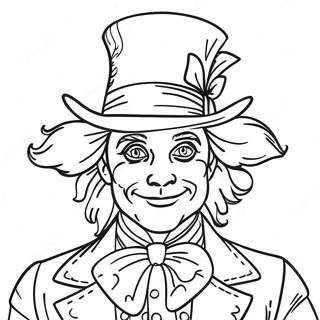 Whimsical Mad Hatter Coloring Page 56604-45172