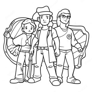 Adventurous Movie Characters Coloring Page 56614-45182